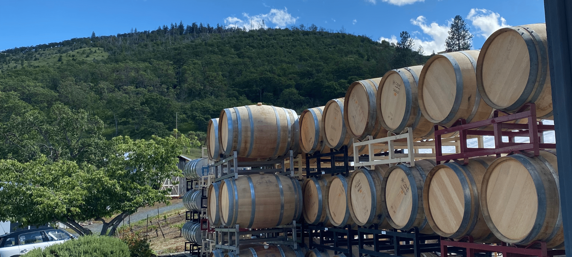 Visit our Rogue Valley Wine Region here in Ashland Oregon ( wine Barrels)