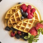 Buttermilk waffle with Blackberries, Blueberries and Strawberries