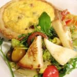 Home baked Egg & Asparagus Quiche Loraine with Panzanella Salad